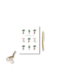 Happy Holidays Fine Art card with white envelope by Emily Carlaw